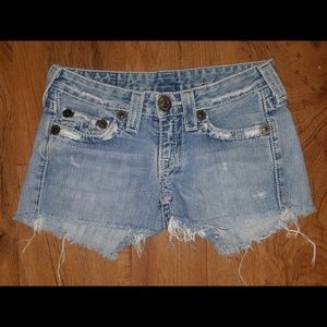 True Religion cut off shorts
